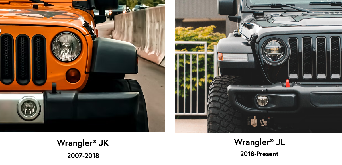 Jeep Wrangler JK vs JL - Front